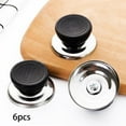thumbnail image 6 of 6 Pieces Pot Lid Handle Knob Cap Set Stainless Steel Heat Resistant Universal Fit for Cookware Replacement, 6 of 9