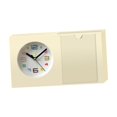 thumbnail image 2 of Reloj de mesa con marco de fotos, silencioso, para mesita de noche o escritorio. Beige, 2 of 9