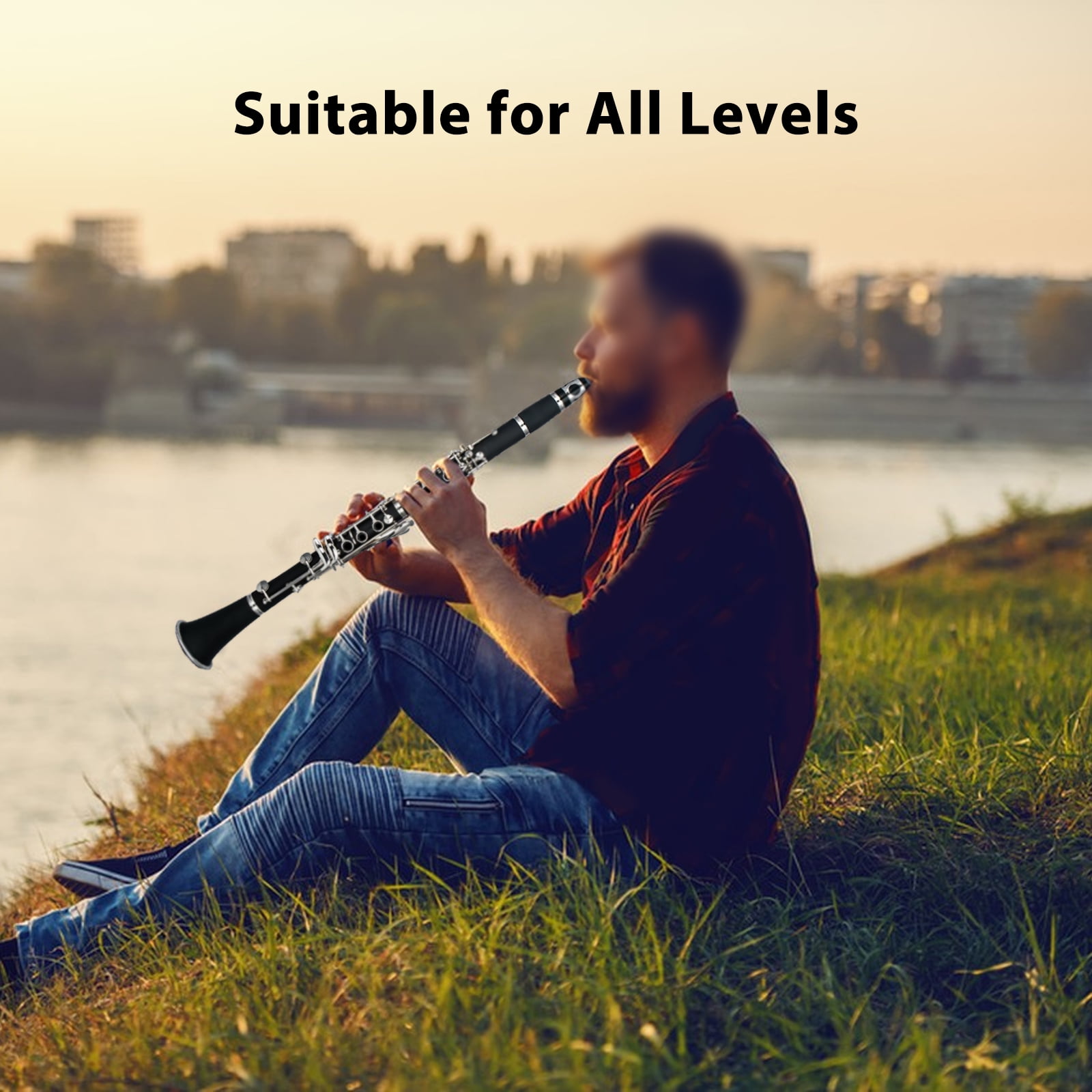 Clarinet,Professional Clarinet Kit Stand Reeds Cloth Brush Professional Ebonite Stand Professional Bb Clarinet Brush Professional Clarinet Woodwind Brush Clarinet With 10 Clarinet Student