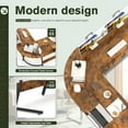 Vineego LShaped Computer Desk Modern Corner Desk with Small Table