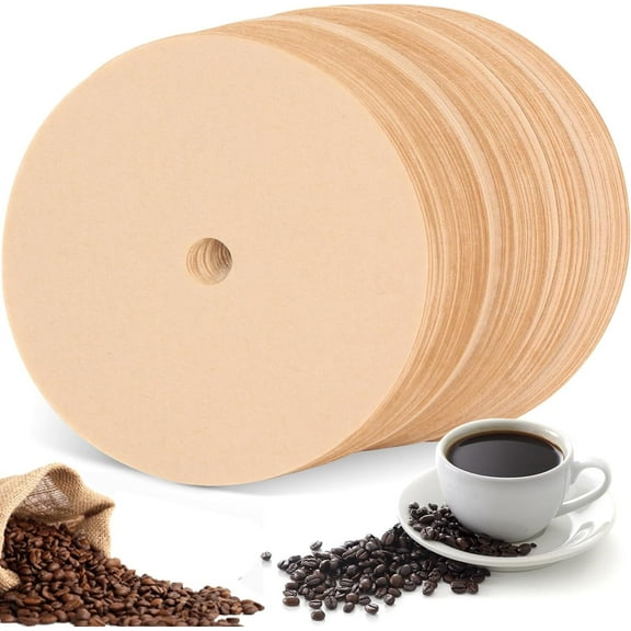 200 Pcs Percolator Coffee Filter,Happon Disposable Coffee Pot Filter, Rond Coffee Filter for Percolators,3.75 in Coffee Paper Filters for Percolator Camping Coffee Pot Office Home Use (Brown)