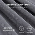 thumbnail image 2 of Sleep Zone Luxury Embossed Twin Bed Sheets Set for Kids, Four-Leaf Clover Pattern Sheet & Pillowcase Sets 3 Piece - Super Soft, Wrinkle Free, Fade Resistant, Deep Pocket 16" (Grey, Twin), 2 of 7