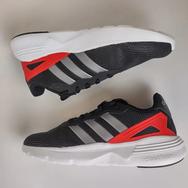 Adi-das Nebzed Black White Red Grey Sneakers Shoes GX4284 Men's 10-13