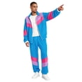 thumbnail image 6 of BELTNOV Men's 2 Piece Sets 80s 90s Tracksuit Long Sleeve Jacket with Elastic Waist Pants Set for Daily Wear Blue, 6 of 7