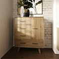 thumbnail image 2 of Limari Home Claire Contemporary Veneer Wood and Metal Chest in Walnut Natural, 2 of 10