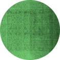 thumbnail image 1 of Ahgly Company Indoor Round Oriental Emerald Green Industrial Area Rugs, 7' Round, 1 of 4
