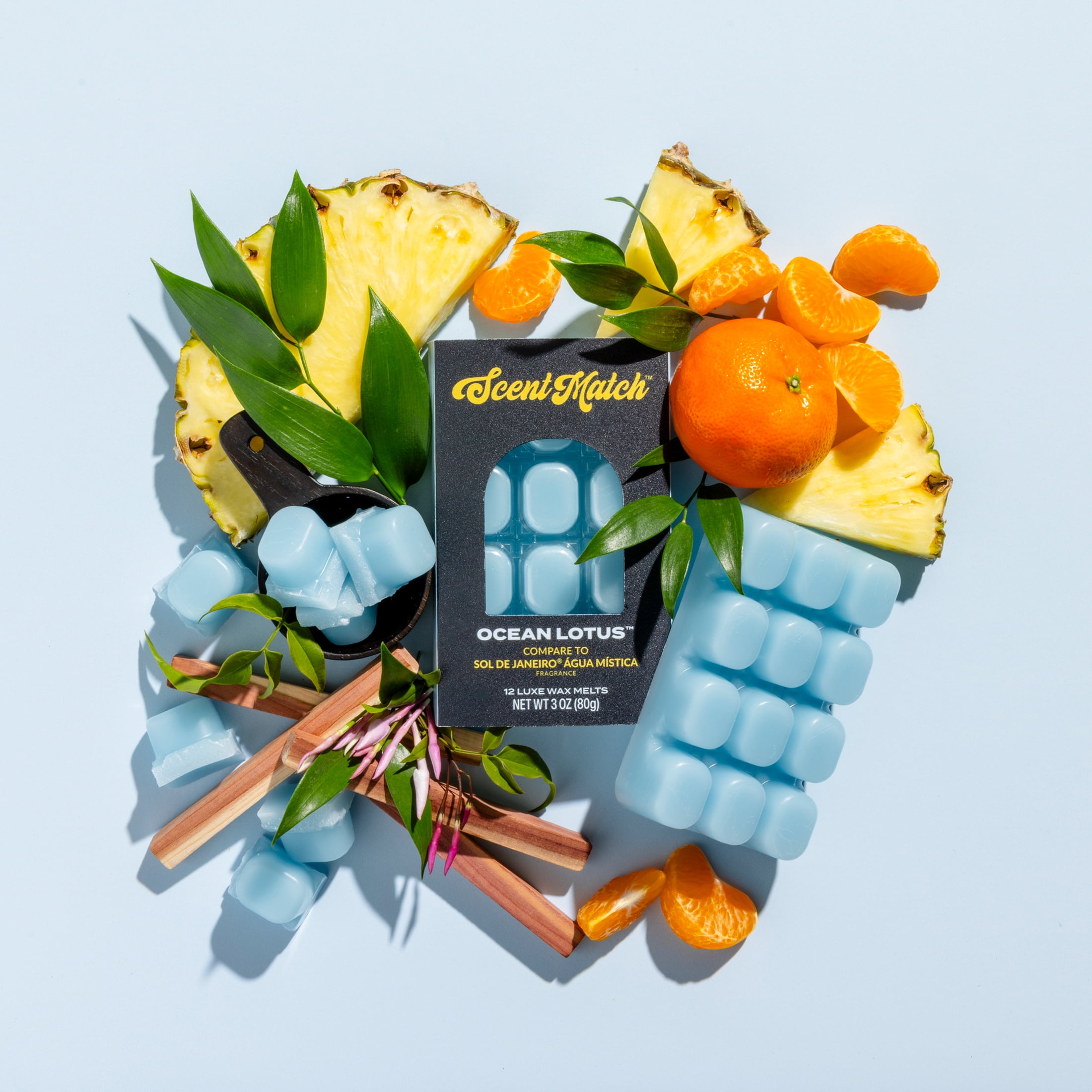IllumiScents ScentMatch, 3 oz Wax Melts, Ocean Lotus (Compare to: Sol De Janeiro® - Agua Mistica™)