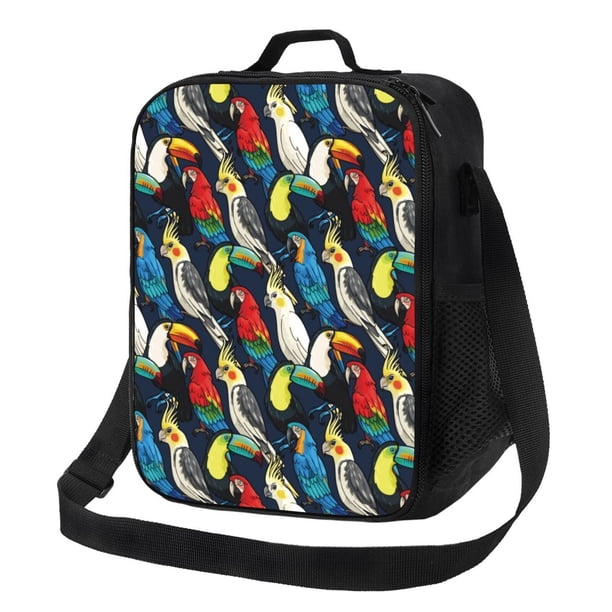 Balery Parrot Caja de Almuerzo y Bolsa de Almuerzo para Hombres y Mujeres, Bolsa de Almuerzo Reutilizable con Gran Capacidad, Bolsa de Almuerzo Aislada