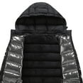 thumbnail image 4 of uublik Puffer Jacket For Men Winter Warm Snow Coat Windbreaker Hooded Work Outerwear Snowboarding Jackets Black, 4 of 4