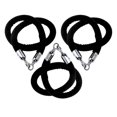 thumbnail image 1 of S SERENABLE 3pcs 1.5m Barrier Crowd Control Post Queue Line Rope with Hooks Black, 1 of 8