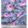 thumbnail image 1 of Soimoi Viscose Chiffon Fabric Leaves & Camellias Floral Decor Fabric Printed Yard 42 Inch Wide, 1 of 3