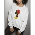 thumbnail image 3 of Woman With A Bandana Sketch Sweatshirt Women -Image by Shutterstock, Female x-Large, 3 of 4