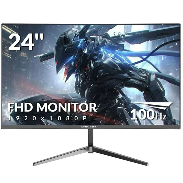 Monitor Greatvoell Curvo Full HD 1080P 100 Hz HDMI VGA de 24 pulgadas