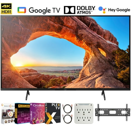 Sony X85J 85 Inch 4K Ultra HD LED Smart TV (2021) Bundle with Complete Mounting and Premiere Movies Streaming Kit for X85J Series (KD75X85J)