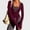 Wine, variant on Long Sleeve Shirts for Women Wrap Tie V Neck Long Sleeve Slim Fit Yoga Ballet Sports Blouse Womens Shirts Dressy Casual Beige L