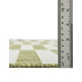thumbnail image 3 of Unique Loom Outdoor Striped Collection Area Rug - Striped (10' Round Green/Ivory), 3 of 6