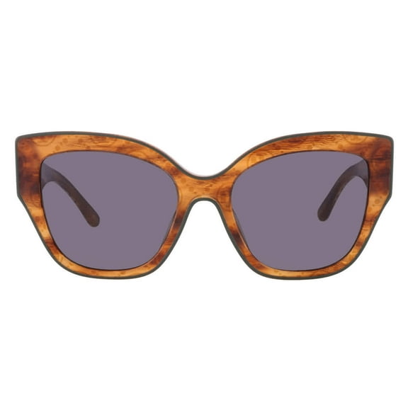 Tory Burch TY 7184U Plastic Womens Butterfly Sunglasses Honey Wood w/Olive Piping 54mm Adult