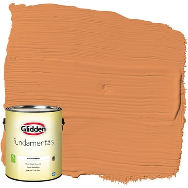 Glidden Fundamentals Interior Paint Carrot Cake / Orange, Eggshell, 1 Gallon