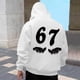 thumbnail image 1 of MHFRRA Sudadera con Capucha Estampada, Suave y Holgada, Ideal para Uso Informal y Actividades Al Aire Libre, con Tejido y Diseño Cómodos Blanco, 1 of 6