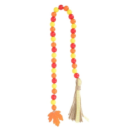 

NUOLUX Wood Beading Tassel Pendant Thanksgiving Wooden Craft Wall Hanging Decor