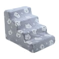 thumbnail image 1 of Rampa para escaleras para perros, antideslizante, portátil, con cubierta extraíble, resistente al desgaste, para camas de perros pequeños y gatos. 4 pasos, 1 of 10