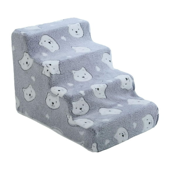Rampa para escaleras para perros, antideslizante, portátil, con cubierta extraíble, resistente al desgaste, para camas de perros pequeños y gatos. 4 pasos