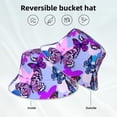 thumbnail image 5 of Bingfone Flying Butterflies Bucket Hat For Men Women,Packable Reversible Printed Sun Hats,Fisherman Outdoor Travel Hiking Beach Caps, 5 of 9