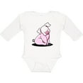 thumbnail image 3 of Inktastic Sitting Pig Boys or Girls Long Sleeve Baby Bodysuit, 3 of 5