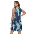 thumbnail image 3 of Vestido de verano BELAROI con cuello en V, estilo hawaiano, holgado y bolsillos, 3 of 6