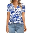 thumbnail image 5 of ATENAR T Shirts for Women Soft Lightweight Shirts for Women Loose Tee Blue L, 5 of 7