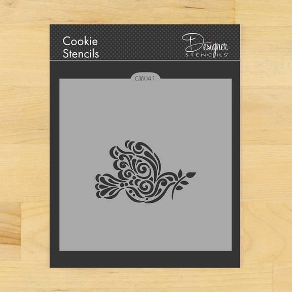 Designer Stencils Dove of Peace with Olive Branch Cookie and Craft Stencil CM041
