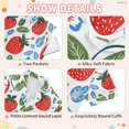 thumbnail image 4 of FORMRS Niños Short Sleeve Top and Pants Pajama Set Unisex Satin 2-Piece Sleepwear, Sizes 5-6Y, Vibrant Strawberries, 4 of 8