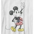 thumbnail image 2 of Boy's Mickey & Friends Retro American Peace Sign  Graphic Tee White X Small, 2 of 4