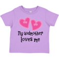 thumbnail image 3 of Inktastic My Godmother Loves Me Hearts Girls Toddler T-Shirt, 3 of 5