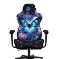thumbnail image 3 of Whosucclay Butterfly Flower Star Print Gaming Chair Covers, Stretch Office Seat Covers with Armrest Cover, Rotating Desk Chair Protector Cover Decor for Home, Studio, 3 of 8