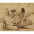 thumbnail image 3 of Govert Flinck 14x12 Black Modern Framed Museum Art Print Titled - Joseph in Prison Interpreting the Dreams of Pharaoh's Baker and Butler (1639), 3 of 5