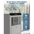 thumbnail image 2 of 8,000 BTU Portable Air Conditioner, 4-In-1 Portable AC Units for Rooms with Fan, Dehumidifier, Cools Up to 350 Sq.Ft. Room Air Conditioner, Remote, Auto Swing, Quite Opration, Timer, Grey, 2 of 7