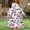 014 White, variant on Women's Floral Print A-Line Dress Long Sleeve Crewneck Loose Flowy Dresses Elegant Knee-length Vacation Casual Dress
