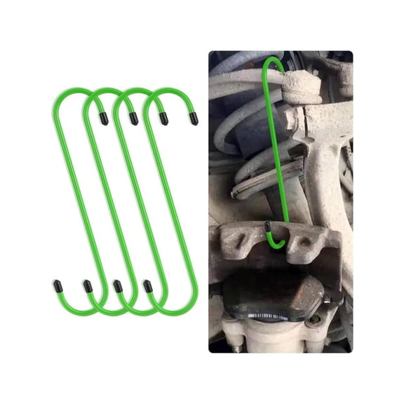 3Pcs Brake Caliper Hangers With Rubber Caps For Brake Pad Changing Green