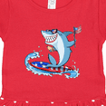 thumbnail image 3 of Inktastic Fourth of July Shark Surfing Girls Toddler Dress, 3 of 4