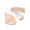 thumbnail image 3 of Cape Robbin Womens Fusion Transparent Chunky Block High Heel Sandal NUD-6, 3 of 3