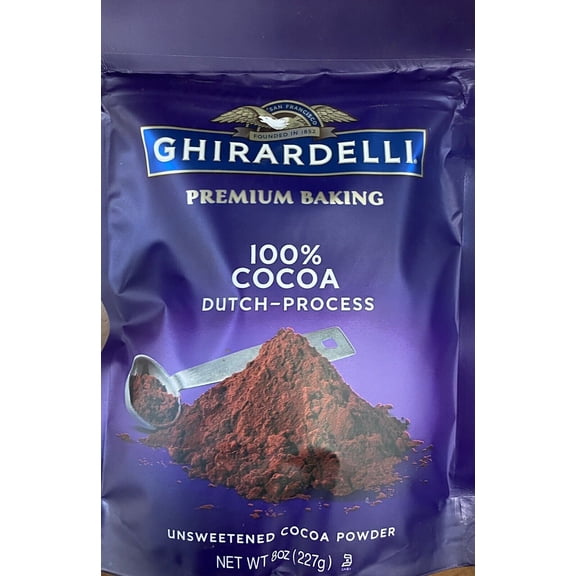 GHIRARDELLI Premium Baking DUTCH PROCESS 100% Unsweetened Cocoa Powder 8 oz Bag