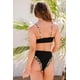 thumbnail image 1 of ABPHQTO Traje de baño de bikini con correa de espagueti y empalme de leopardo para mujer, 1 of 5