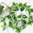 thumbnail image 2 of Ounissouiy Colgante artificial Hoja de vid Plantas verdes falsas Decoración de pared Ornamento Diseño Props Patio Oficina Fiesta de bodas Decoración tipo4 Ounissouiy HA084136-04, 2 of 6