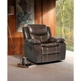 thumbnail image 5 of Lexicon Bastrop Traditional Faux Leather Gel Glider Reclining Chair in Brown, 5 of 5