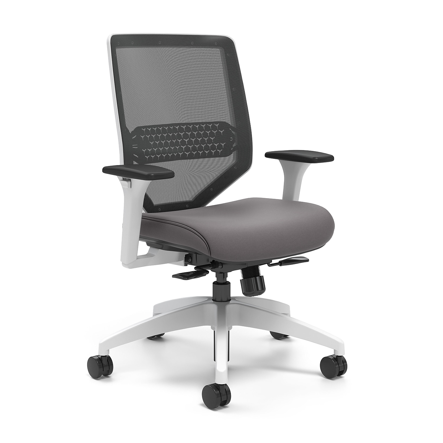 Union & Scale Lewis Mesh Back Computer and Desk Chair Charcoal UN55655