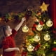 thumbnail image 5 of xihome Juego de 6 adornos navideños plateados a rayas, bolas de plstico de 6 cm para decorar el rbol de Navidad., 5 of 6
