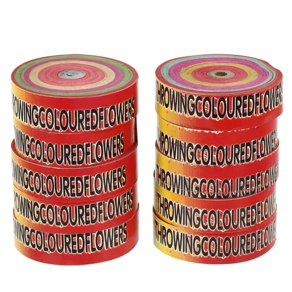 FONDOTIN Hand Throw Streamers Colorful Paper 10Pcs 2.3In