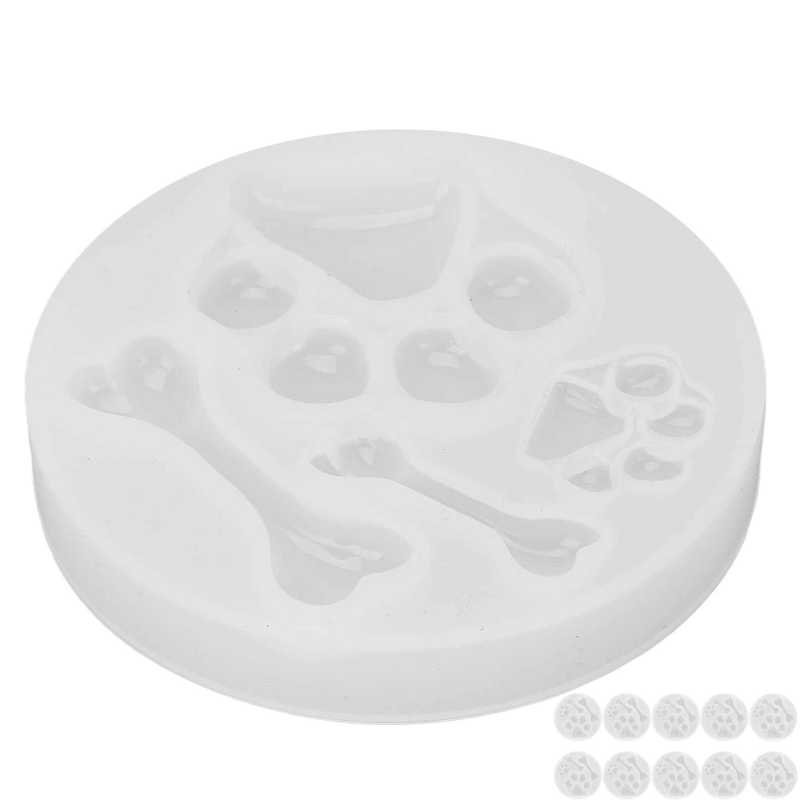 Fdit Silicone Mold DIY Crystal Epoxy Mirror Cat Claw Bones Fragrance