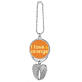 thumbnail image 1 of Me encanta la fruta naranja Colgante de ala, 1 of 3
